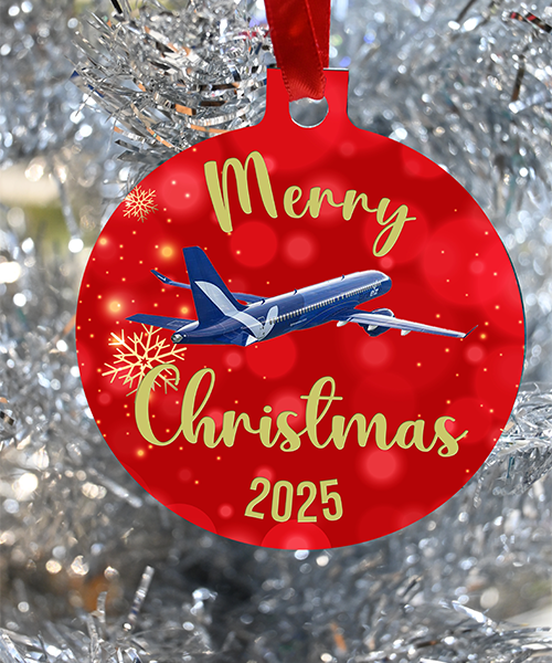 Breeze airways christmas ornament for 2025, for breeze pilots, flight attendants, mechanics
