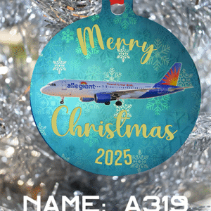Allegiant Airlines Ornament - Merry Christmas or Happy Holidays