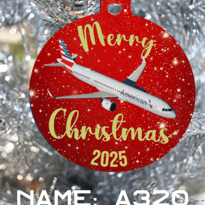 American Airlines Ornament - Merry Christmas or Happy Holidays