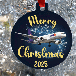 fedex crews and pilots christmas ornament b777 b767 b757 a300