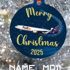Fedex Ornament - Merry Christmas or Happy Holidays