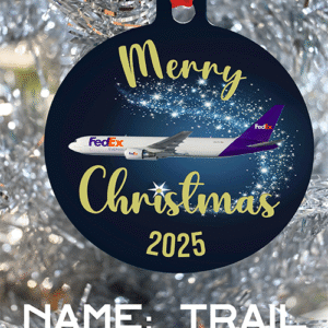 Fedex Ornament - Merry Christmas or Happy Holidays
