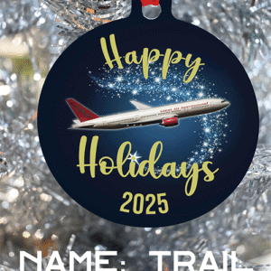 Omni Air International Ornament - Merry Christmas or Happy Holidays