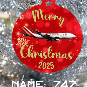 Kalitta Air Ornament - Merry Christmas, Happy Holidays, or Happy Hannukah