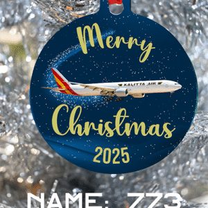 Kalitta Air Ornament - Merry Christmas, Happy Holidays, or Happy Hannukah