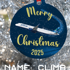 Jetblue Airlines Ornament - Merry Christmas, Happy Holidays, or Happy Hannukah