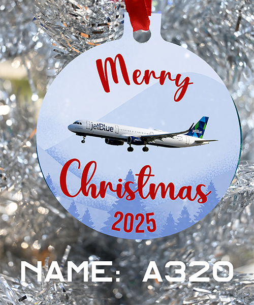 Jetblue Airways christmas ornament, happy holidays 2025 Jetblue crew and staff
