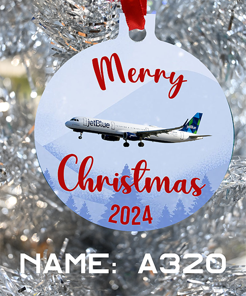 Jetblue Airways christmas ornament, happy holidays 2025 Jetblue crew and staff