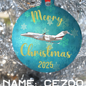 Netjets Ornament - Merry Christmas, Happy Holidays, or Happy Hannukah