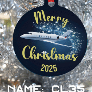 Netjets Ornament - Merry Christmas, Happy Holidays, or Happy Hannukah