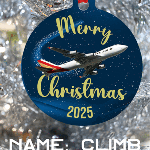 Kalitta Air Ornament - Merry Christmas, Happy Holidays, or Happy Hannukah