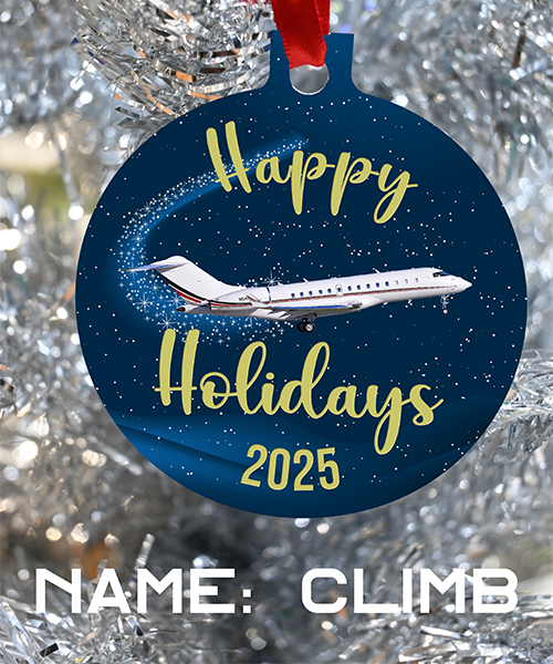 Netjets Christmas Ornament, Merry Christmas Netjets, Happy Holidays Netjets 2025