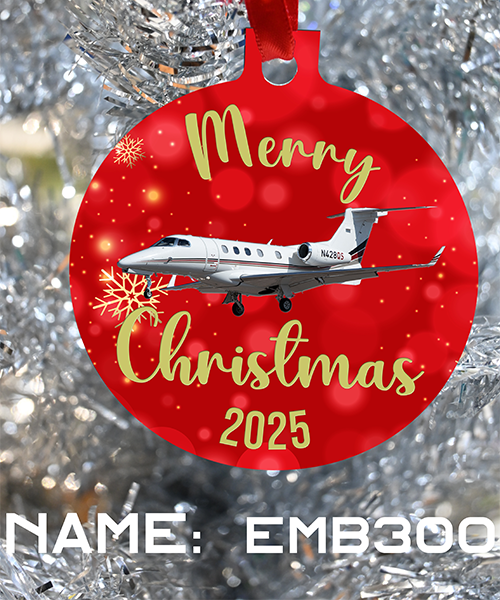 Netjets Christmas Ornament, Merry Christmas Netjets, Happy Holidays Netjets 2025