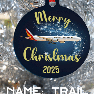 Kalitta Air Ornament - Merry Christmas, Happy Holidays, or Happy Hannukah