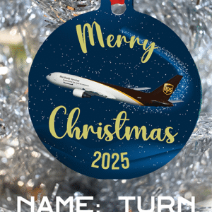 UPS Ornament - Merry Christmas, Happy Holidays, or Happy Hannukah