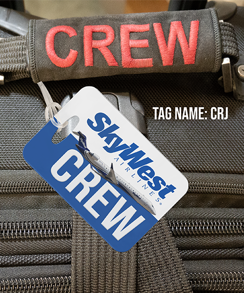 skywest airlines crew luggage tag, for pilots and flight attendants