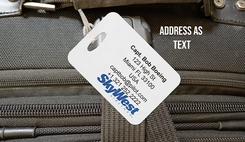 skywest airlines crew luggage tag, for pilots and flight attendants